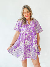 Load image into Gallery viewer, Purple Paisley Print Dress