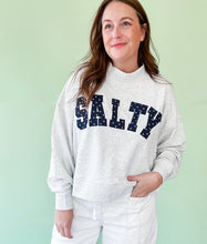 Load image into Gallery viewer, Grey Salty Mockneck Pullover