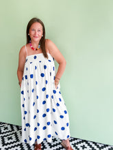 Load image into Gallery viewer, Blue Polka Dot Maxi