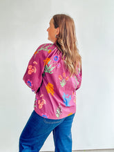 Load image into Gallery viewer, Burgundy Floral Top