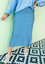 Load image into Gallery viewer, Striped Satin Midi Skirt (3 colors)