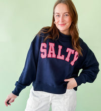 Load image into Gallery viewer, Navy Salty Mockneck Pullover