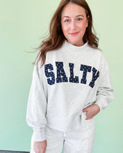 Load image into Gallery viewer, Grey Salty Mockneck Pullover