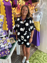 Load image into Gallery viewer, Black &amp; White Polka Dot Shorts