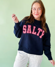Load image into Gallery viewer, Navy Salty Mockneck Pullover