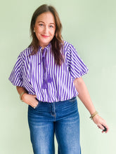 Load image into Gallery viewer, Purple Stripe Top
