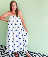 Load image into Gallery viewer, Blue Polka Dot Maxi