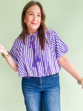 Load image into Gallery viewer, Purple Stripe Top