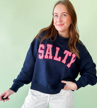 Load image into Gallery viewer, Navy Salty Mockneck Pullover