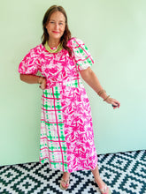 Load image into Gallery viewer, Pink &amp; Green Mixed Print Midi
