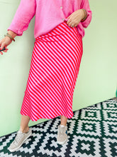 Load image into Gallery viewer, Striped Satin Midi Skirt (3 colors)