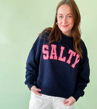 Load image into Gallery viewer, Navy Salty Mockneck Pullover