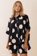 Load image into Gallery viewer, Black &amp; White Polka Dot Shorts