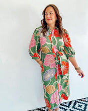 Load image into Gallery viewer, Green Multi Floral Midi