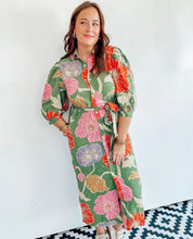 Load image into Gallery viewer, Green Multi Floral Midi