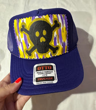 Load image into Gallery viewer, Hand painted Skull Patch Hat