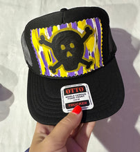 Load image into Gallery viewer, Hand painted Skull Patch Hat