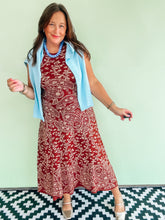 Load image into Gallery viewer, Camel Paisley Maxi Dress