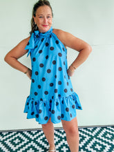 Load image into Gallery viewer, Blue Polka Dot Dress