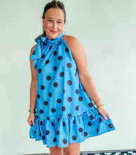 Load image into Gallery viewer, Blue Polka Dot Dress