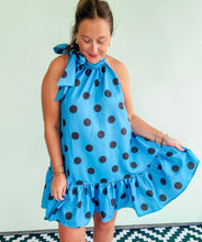 Load image into Gallery viewer, Blue Polka Dot Dress