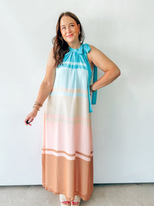 Colorblock Halter Maxi
