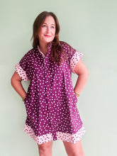 Load image into Gallery viewer, Wine/Pink Polka Dot Dress