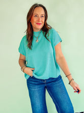 Load image into Gallery viewer, Mock Neck Short Sleeve Sweater