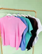 Load image into Gallery viewer, Mock Neck Short Sleeve Sweater