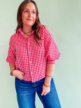 Load image into Gallery viewer, Red Gingham Top