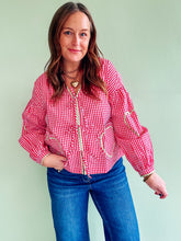 Load image into Gallery viewer, Gingham Heart Top