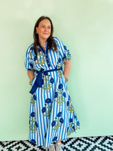 Load image into Gallery viewer, Striped Floral Midi Dress