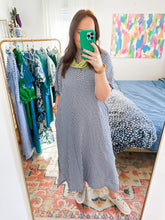Load image into Gallery viewer, Navy Gingham Midi