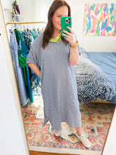 Load image into Gallery viewer, Navy Gingham Midi