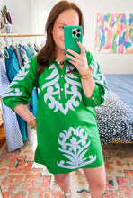 Load image into Gallery viewer, Green &amp; Blue Shift Dress