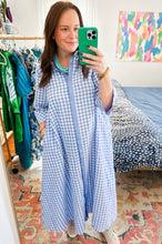 Load image into Gallery viewer, Blue Gingham Midi