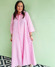 Load image into Gallery viewer, Pink Gingham Midi