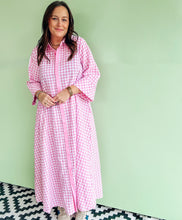 Load image into Gallery viewer, Pink Gingham Midi