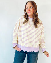 Load image into Gallery viewer, Yellow/Purple Striped Pullover