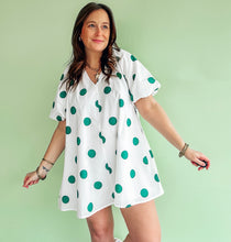 Load image into Gallery viewer, Green Polka Dot Dress