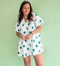 Load image into Gallery viewer, Green Polka Dot Dress