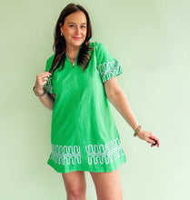 Load image into Gallery viewer, Green Loopy Trim Dress