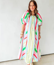 Load image into Gallery viewer, Multicolor Striped Maxi Dress