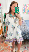 Load image into Gallery viewer, Cream Flower V-Neck Printed Dress