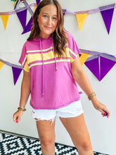 Load image into Gallery viewer, Purple &amp; Gold Short Sleeve Pullover (S-XL)