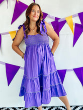 Load image into Gallery viewer, Purple Midi Dress