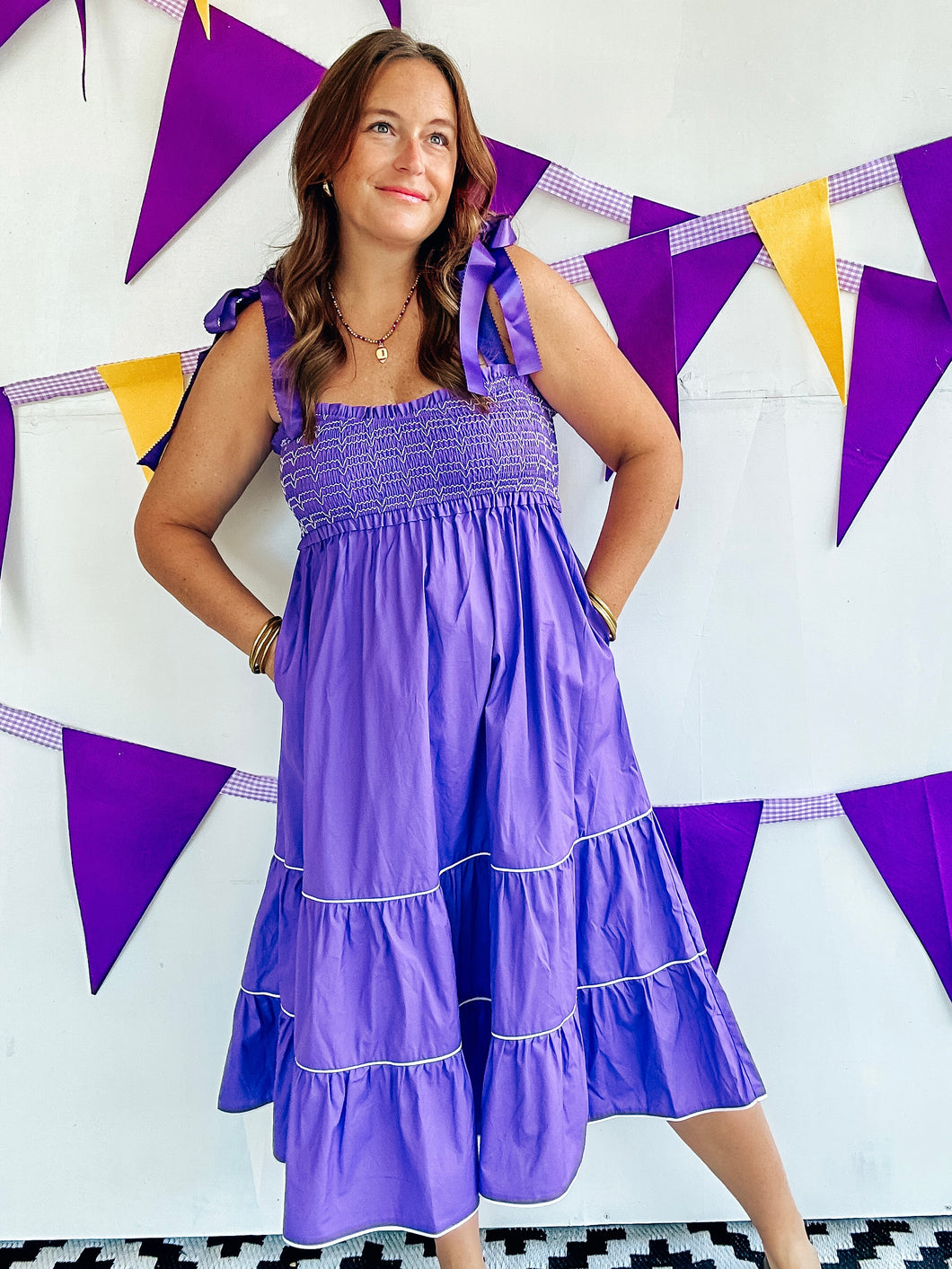 Purple Midi Dress