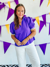 Load image into Gallery viewer, Purple Textured Zip Up Top (S-XL)