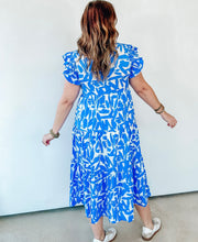 Load image into Gallery viewer, Blue &amp; White Brushstroke Maxi