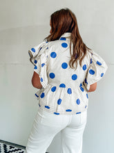 Load image into Gallery viewer, Purple Polka Dot Top